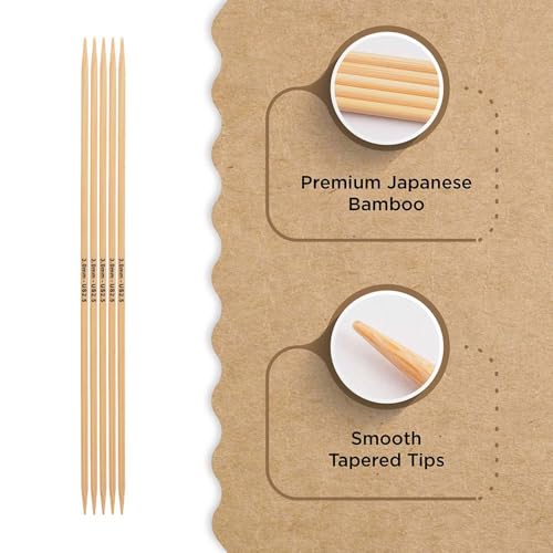Knitter’s Pride Bamboo Luxe Double-Pointed Needles 8"" (20cm) – US Size 2.5 (3mm) - size: 3.00mm