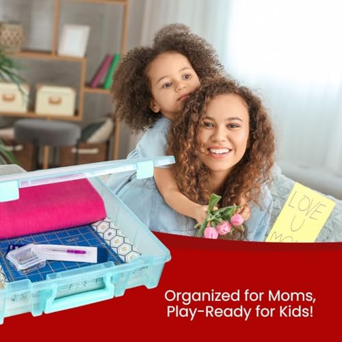 ArtBin 6955AA Super Satchel 1-Compartment Box, Art & Craft Organizer, 1-Pack, Translucent Aqua - color: Aqua, size: 1 Pack