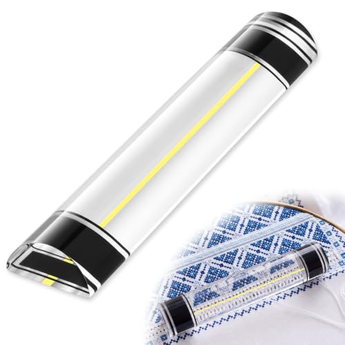1Pcs Magnifying Ruler with Guiding Line and Magnet, 6", Yellow Line - color: Yellow Line