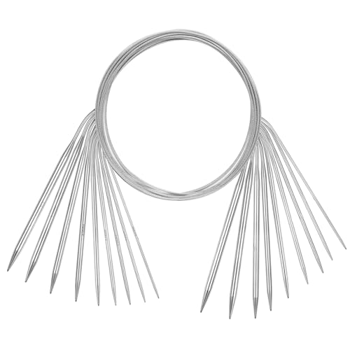 LIHAO Knitting Needles Set, 9PCS Circular, 31.5in | For Blankets Scarves Sweaters, Knitting Kit Accessories