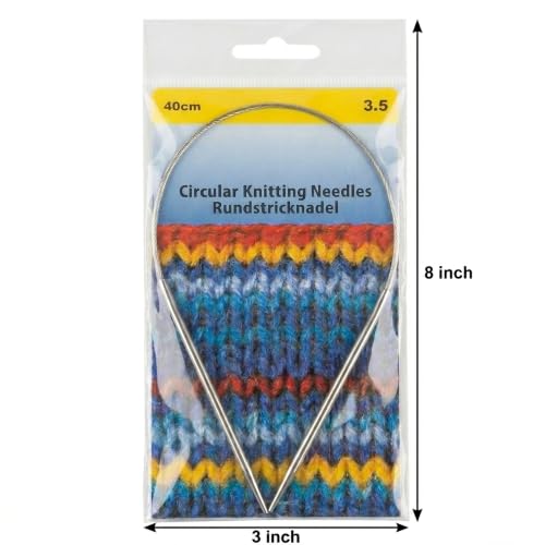 Stainless Steel Circular Knitting Needles 16 Inch / 40cm, US 4（3.5mm） - size: 16inch-US4-3.5mm