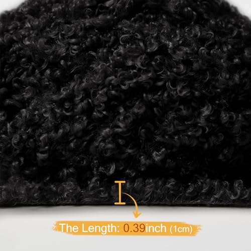 NICEEC 2 Skeins Teddy Fur Yarn- Black | Super Soft, Chunky, Fluffy & Fuzzy, Faux Fur, Eyelash Yarn for Crochet & Knit (Total Length 110yds/7.05oz) - color: Black