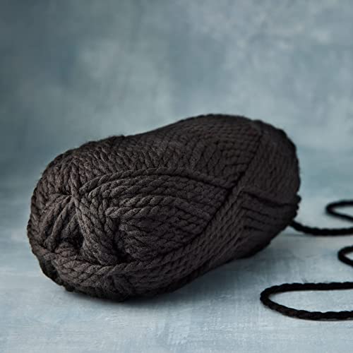 Loops & Threads Charisma Yarn - Multicolor Yarn for Knitting, Crochet, Weaving, Arts & Crafts - Black, Bulk 6 Pack - color: Black