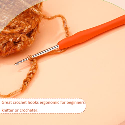 SHWAKK Crochet Hook, 2.5 mm Ergonomic Crochet Hook for Arthritic Hands | Crochet Needles, Knitting Needles with Soft Handle Beginners and Experienced Hobbyists - size: 2.5mm