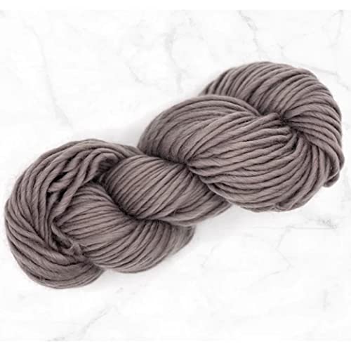 Revolution Fibers | Premium Super Bulky Merino Wool | 100-Grams Chunky Weight, Thick Wool for Knitting, Crochet, Baby Blanket, Dyed, Felting, Weaving (Pewter Gray) - color: Pewter Gray