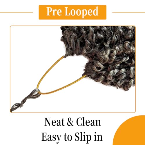 8 Inch Pre-Looped Yanky Twist Crochet Hair, 30 Strands/Pc, Mini Passion Twists, Senegalese Braiding Hair (T27, 8 Pcs/Pack) - color: T27, size: 8in (8/pack)