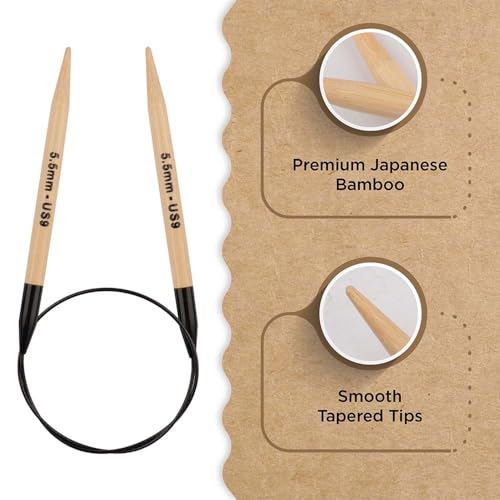 Knitter’s Pride Bamboo Luxe Fixed Circular Needle 40""(100cm) - US 9(5.5mm) - size: 5.50mm