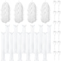 36 Pcs Cheerleading Pom Poms Thunder Sticks and Hand Clappers - color: white