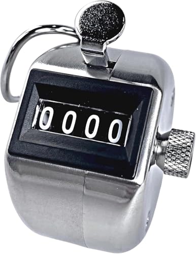 Pro TMP-4H Hand-Held Tally Counter 4-Digit | Professional Japanese-Made Clicker Counter, Counts 0-9999 | Industrial Grade People Counter, Lap Counter, Pitch Counter | Rated 5 Million+ Clicks
