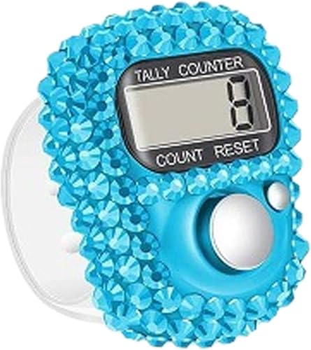 Electronic Tally Counter with Display, Resettable Portable Electronic Finger Counter for Golf, Track and Field, Lap Counting - color: Blue