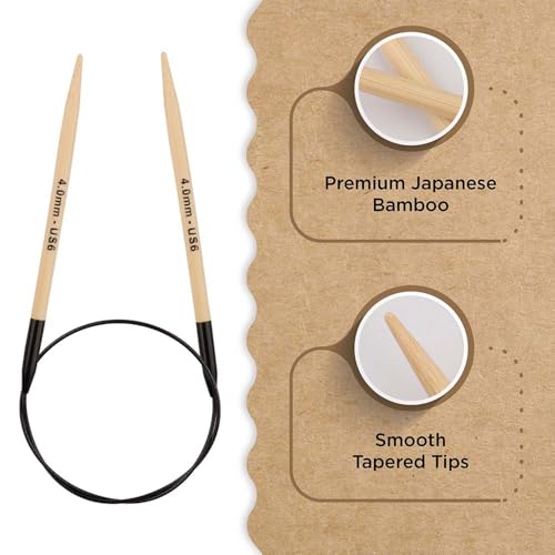 Knitter’s Pride Bamboo Luxe Fixed Circular Needle 32""(80cm) - US 6(4mm) - size: 4.00mm