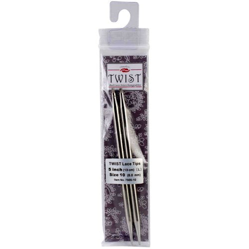 ChiaoGoo Needle Tips 5 inch (13cm) for Twist Red Lace Interchangeable Set Size US 6 (4mm) 7505-6