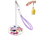 Flower Acrylic Wrist Yarn Holder for Crocheting and Knitting, Detachable Yarn Spinner with 360° Rotation, Acrylic Disc & Rod & Wrist Strap, Portable Tangle-Free Crochet and Knitting Accessory