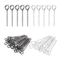 PATIKIL 0.6 Inch Eye Pins, Jewelry Making Headpins Straight Pins Findings Bendable for DIY Craft Bracelet Necklace Earring Pendant Making Supplies-400Pcs(Silver Dark Gray) - color: Silver Dark Gray, size: 0.6 Inch