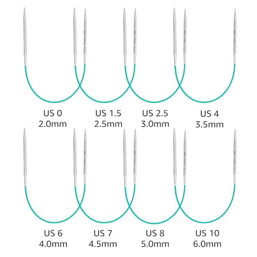 KnitPro Mindful Explore 10-in. IntChg. Circular Knitting Needle Set | US 0, 1.5, 2.5, 4, 6. 7, 8, 10 Incl. Scissors, Gauge, Stitch Markers & More, Fabric Case, Project Bag