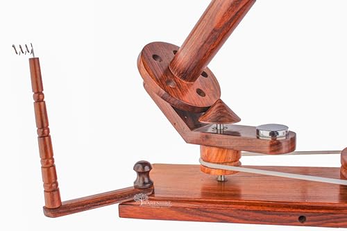 WARESHIRE Yarn Bowl and Ball Winder Combo Wooden Handmade Hand Operated | Natural Yarn Ball Winder Large Center Pull Cake with Wooden Yarn Bowl 6x3 inches | Yarn Ball Holder (Bowl+Rosewood) - color: Bowl+Rosewood