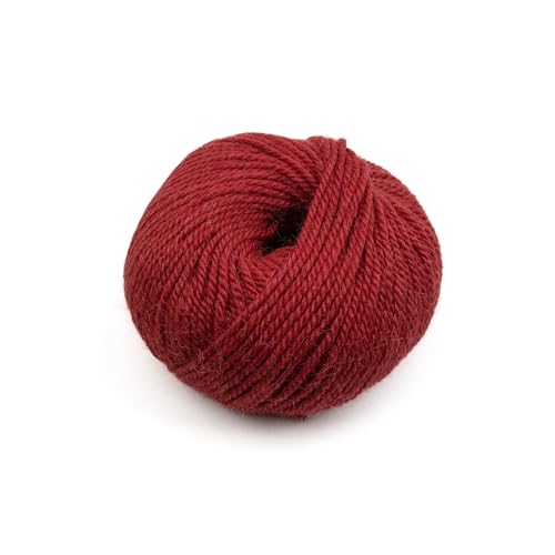 Luca-S ALPINO - Alpaca & Merino Yarn – 2 Skeins of Super Soft Aran Weight Yarn for Knitting & Crochet, 3.5 oz (100g), 164 yds (150m) Total, 60% Alpaca / 40% SF Merino - color: Brick 25, size: 2 Pack