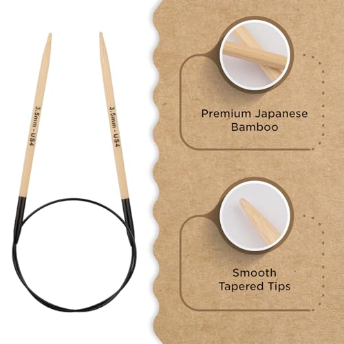 Knitter’s Pride Bamboo Luxe Fixed Circular Needle 16""(40cm) - US 4(3.5mm) - size: 3.50mm