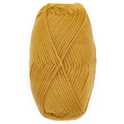 100% Superwash Wool Yarn 6 Skeins 300g DK Weight Knitting Crochet Gold | Sourced from Peru for breathable warmth and 654yd total length per 300g pack ideal for soft baby garments hats and sweaters - color: Gold