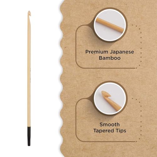Knitter’s Pride Bamboo Luxe Afghan/Tunisian Crochet Hook - US F(3.75mm) - size: 3.75mm