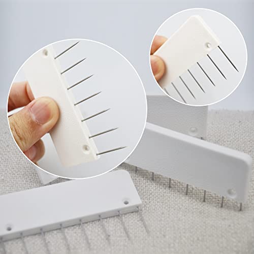 LAMXD 8 Pins Knit Blocking Pins Kit,Knit Blocking Combs – 32 Combs for Blocking Knitting, Crochet, Lace or Needlework Projects – for use with Blocking Mats for Knitting Mat… - size: 32 Combs 8 pins