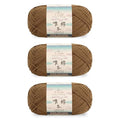 Susan’s Family Soft Cotton Yarn, 3 x 100g, 5 Ply - Toffee | 60% Cotton 40% Acrylic - Soft & Durable- 438 Yards for Knitting & Crocheting - Baby Blankets, Amigurumi, Sweaters & More - color: 11#Toffee
