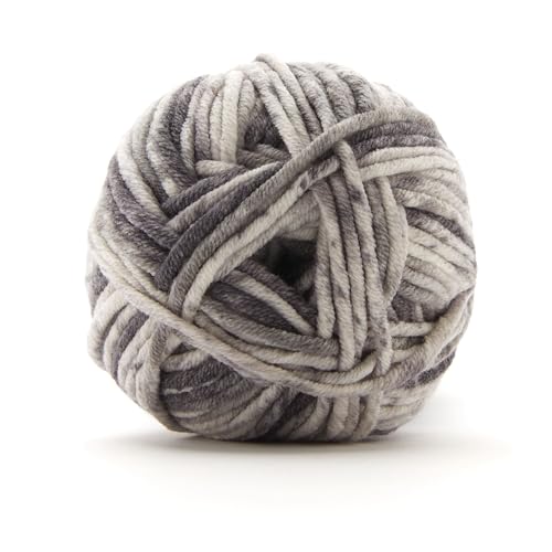 Loops & Threads Cement Bulky Twist Multi Yarn – Bulky Weight Yarn for Knitting, Crochet, Weaving, Arts & Crafts, 15 Pack - color: Cement