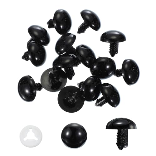 PATIKIL 24mm Safety Eyes, 40 Pcs Plastic Craft Eyes with Protective Film Safety Eyes with Washers for Stuffed Animals Crochet Toys Dolls DIY Craft Making, Black - size: 24mm