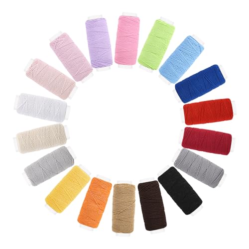 22PCS Elastic Thread for Sewing Machine 0.6mm, 20m Elastic Sewing Thread for Sewing Machine for Shirring,Serger,Overlock Machines Quilting Knitting,Weave,DIY