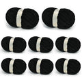 Chunky Yarn for Hand Knitting, Chunky Chenille Blanket Yarn for Crocheting, Bulky Soft Fluffy Chenille for Blanket Project, 8 Pack of 8oz/25yds, Black - color: Black