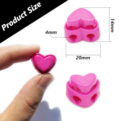 20pc Knitting Needle Stoppers, Needle Point Locks, Plastic Stitch Stops (Heart) - size: Heart