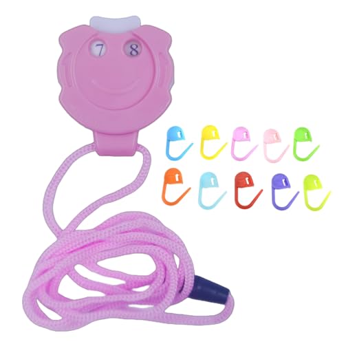 VVZOWW Knitting Tool Manual Counting Device Sweater Pole Crochet Knitting Counter 2PCS Pink-01 - color: Pink-01