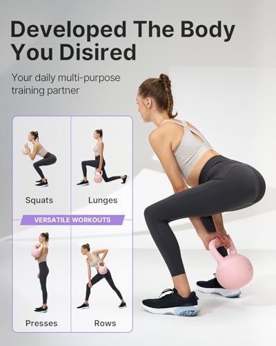 YOTTOY Soft Kettlebell,Kettlebell Anti-Slip Grip Weight for Home Workouts, Kettlebells Set Strength and Safety Guaranteed - color: Pink, size: 10.0 Pounds