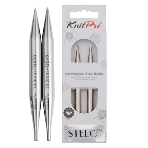 KnitPro Stelo Lace Interchangeable Tips 4" (10cm) | US Size 15 (10mm) - size: US Size 15 (10mm)