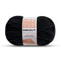 OMoiout Chunky Chenille Yarn for Crocheting, Soft Baby Blanket Yarn, #7 Super Bulky, Chunky Knit Blanket Crochet Yarn, 7 oz/109.4 yds Fluffy Velvet Amigurumi Yarn(Black) - color: [Black]