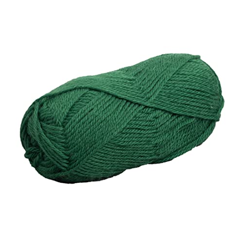Knit Picks Wool of the Andes Green 100% Wool Yarn Pack for Knitting | 10 skeins (500g total) of soft worsted weight crocheting yarn in Grass color, good for felting. - color: Grass