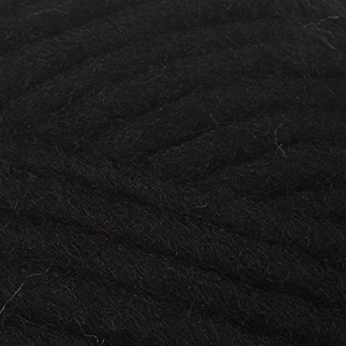 Patons Classic Wool Black Yarn - 5 Pack of 3.5oz/100g - Wool - 5 Bulky - 120 Yards - Knitting/Crochet - color: Black Roving, size: 5 Pack