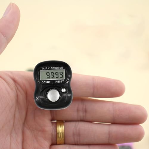 Finger Counter, Electronic Finger Counter, Electronic Digital Display Finger Hand Tally Counter Counter, Portable Lap Counter, Resettable Counters Clickers for Row, Knitting, People, Lap, Coaching