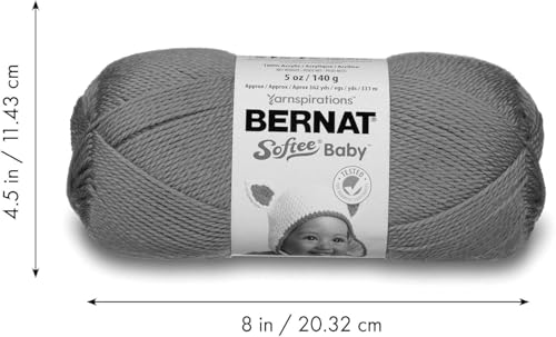 Bernat Softee Baby Yarn, 5 oz, Gauge 3 Light, Grass Green - color: Grass Green, size: 1 Pack, style: Softee Baby