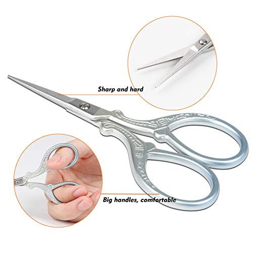 Embroidery Scissors Set with Leather Sheaths for Sewing Crafting, Art Work, Threading, Needlework DIY Tools Dressmaker Small 3.6 inch Shears Cross Stitch Knitting Scissor | Hisuper Sewing Crafting, Art Work, Threading, Needlework DIY Tools Dressmaker Smal