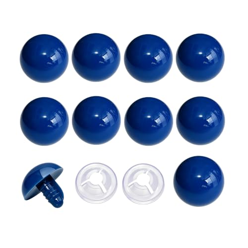 Thalinfayi 24mm Large Safety Eyes Craft Eyes for Amigurumi Crocheting | 60pcs Plastic Safety Eyes and Washers for DIY Crafts Amigurumi Stuffed Animals Handmade Projects. Tool-Free Installation - color: Blue