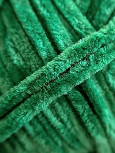 LaVita Velur Chenille Yarn – Soft Chunky Polyester Yarn for Knitting & Crochet, 10.5 oz (300g), 394 Yards, Anti-Pilling, for Blankets, Amigurumi & Baby Projects, 3 Pack - color: 8122