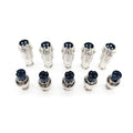 5Set GX16 4pin Male+Female Combination Aviation Plug Socket Connector,Panel Mounted Metal Circular Adapter Thread Locking,5A/125V,16mm,Welded,for Electrical and Electronic Connections - size: 4Pin