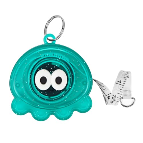 Green Pearlescent Octopus Retractable Tape Measure 2M/79Inch | 1 Pack, Flexible, Soft, Dual-Sided Scale, For Body, Sewing, Crafts, DIY Accessory - color: B4-Green Pearlescent Octopus