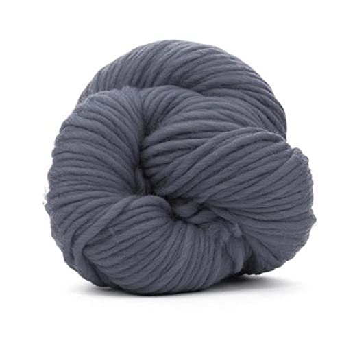 Revolution Fibers | Premium Super Bulky Merino Wool | 100-Grams Chunky Weight, Thick Wool for Knitting, Crochet, Baby Blanket, Dyed, Felting, Weaving, Granite Gray - color: Granite (Gray)