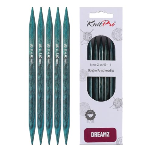 KnitPro Dreamz Double Pointed Needles 8" (20cm) | US Size 11 (8mm) - size: US 11 (8mm)