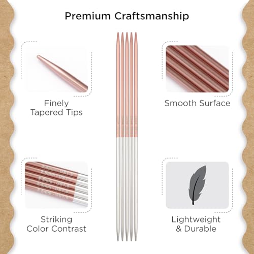 Knitter’s Pride Rosemist Double-Point Needle 8""(20cm) - US 1.5(2.5mm) - size: 2.50mm