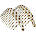 Camila Paris CP1248/2 French Hair Side Combs, Dots Interlocking Combs French Twist Hair Combs, Strong Hold Hair Clips for Women Bun Chignon Up-Do, Styling Girls Hair Accessories, Made in France - color: Dots