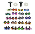 JJGQAZ 20Pairs 10MM Glass Safety Craft Eyes Owl Snake Lizard Eyes with Washers for Amigurumis Plush Animals Crochet Dragon Cat Dolls Making - size: 10MM