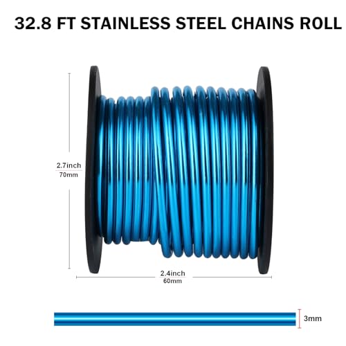 8 Gauge Aluminum Wire for Craft 32.8FT Blue Bendable Aluminum Wire Bulk | 3mm Flexible Aluminum Armature Crafting Wire Roll for Sculpting DIY Jewelry Making - color: Blue, size: 8 Gauge
